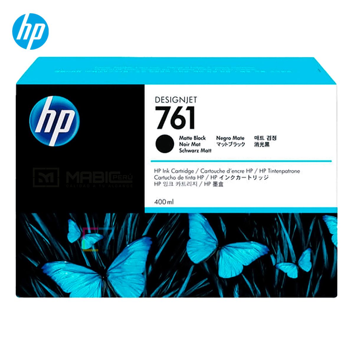HP - Cartucho de Tinta HP 761 Negro Mate CM991A DesignJet T7100 Original - 400ml