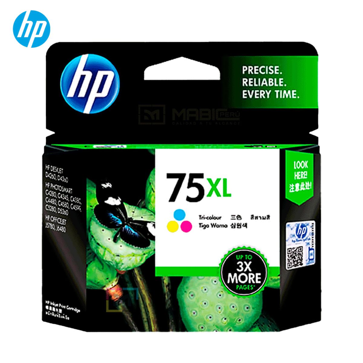 HP - Cartucho de Tinta HP 75XL Tricolor CB338WL OfficeJet J5740 C4740 Original