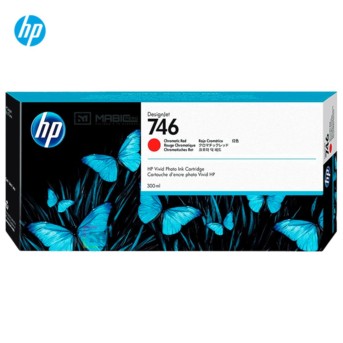 HP - Cartucho de Tinta HP 746 Rojo Cromático P2V81A DesignJet Z6 Z9 Original - 300ml
