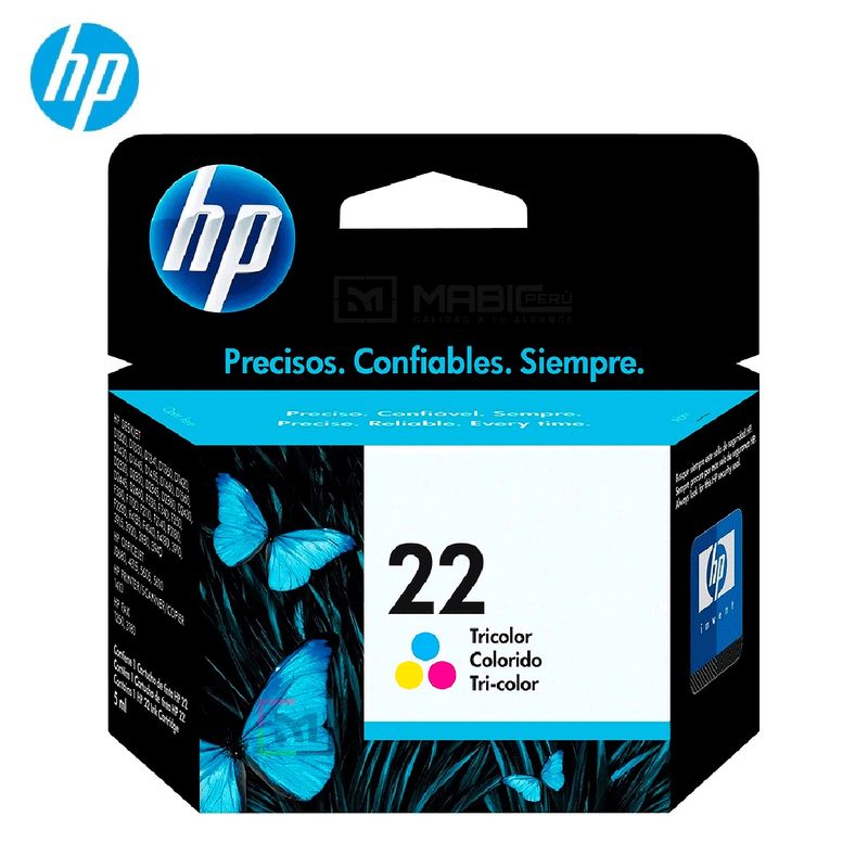 HP - Cartucho de Tinta HP 22 Tricolor C9352AL OfficeJet D1320 J3640 1250 Original