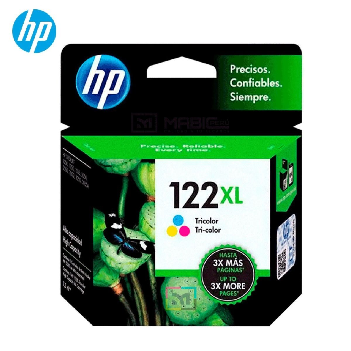 HP - Cartucho de Tinta HP 122XL Tricolor CH564HL Deskjet 1050 2050 3050 Original