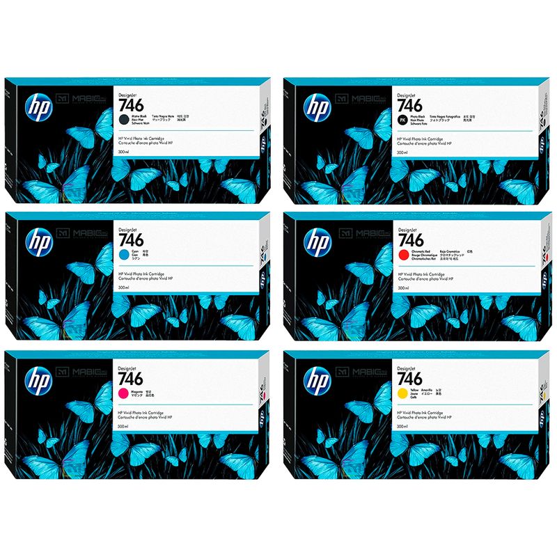 HP - Kit Tinta HP 746 DesignJet Z6 Z9 Original  - 300ml