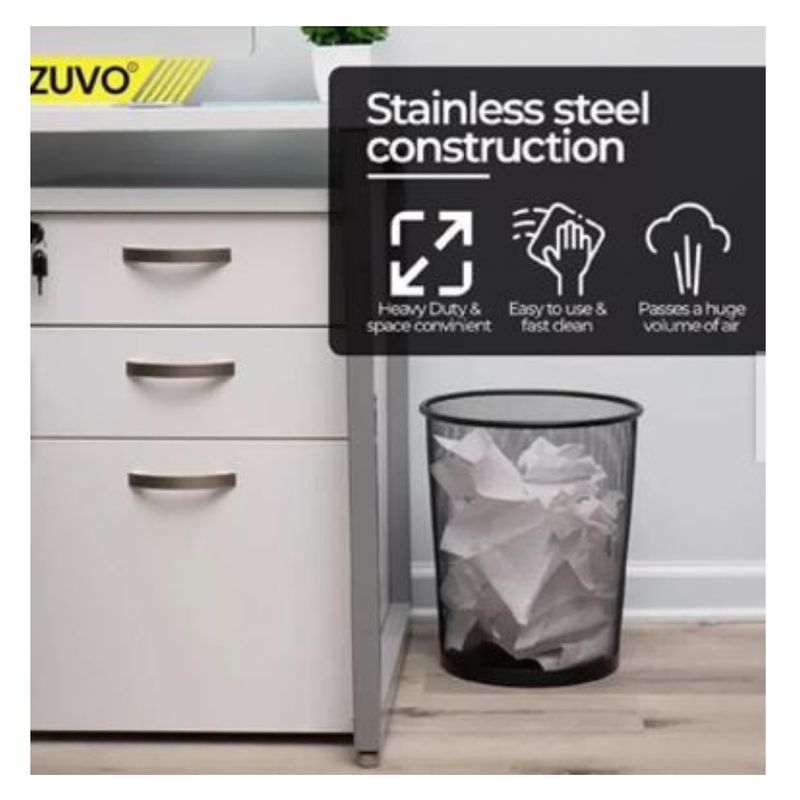 GENERICO - Tacho de Basura Papelera para Oficina Negro