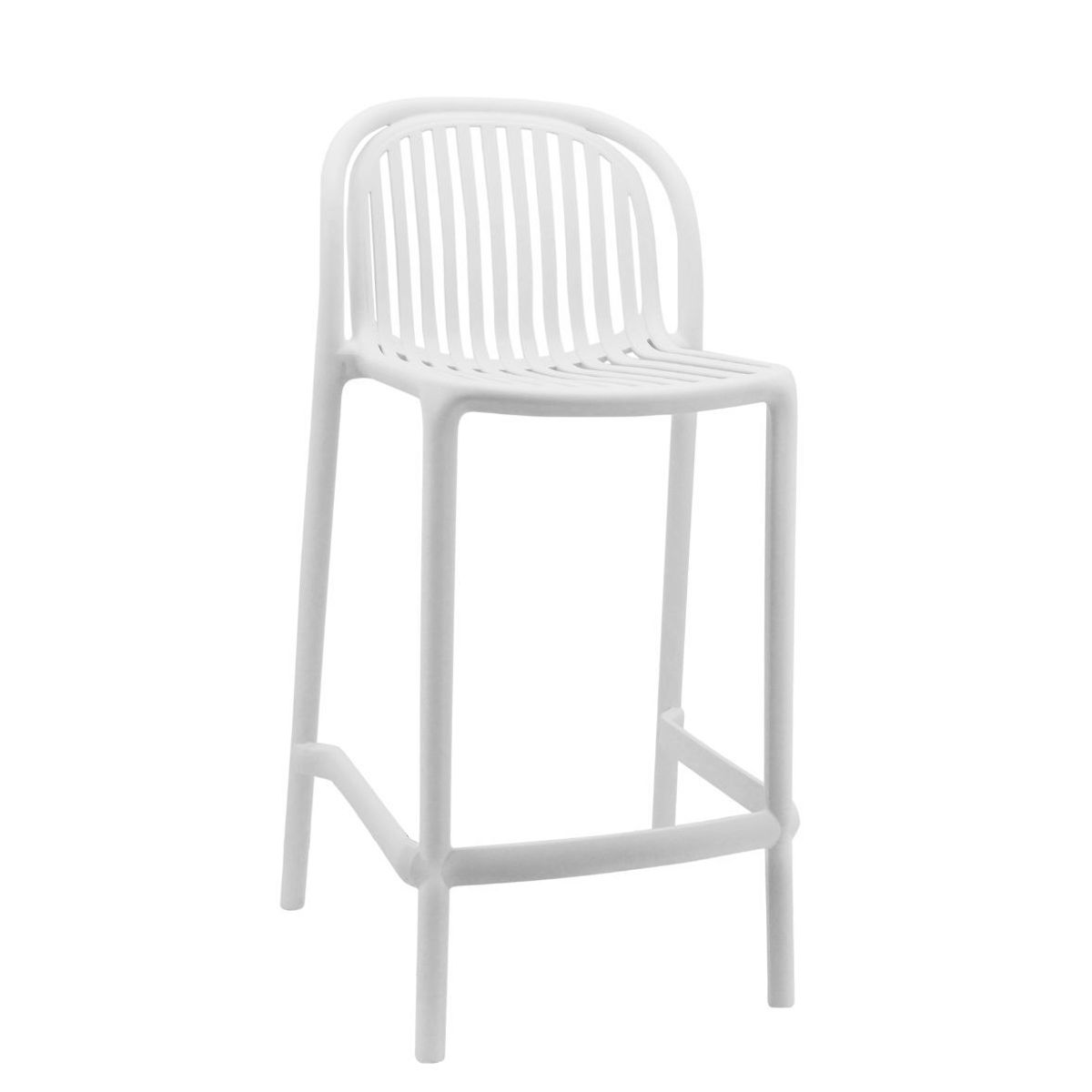 GENERICO - Silla bar Blanco moderno 75 cm alt