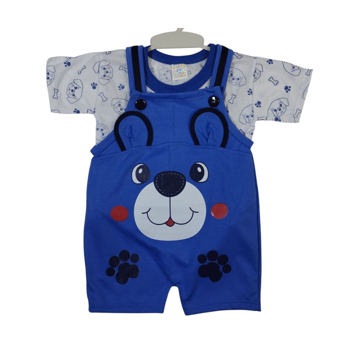 GENERICO - Overol y polo de algodón de perrito para bebés