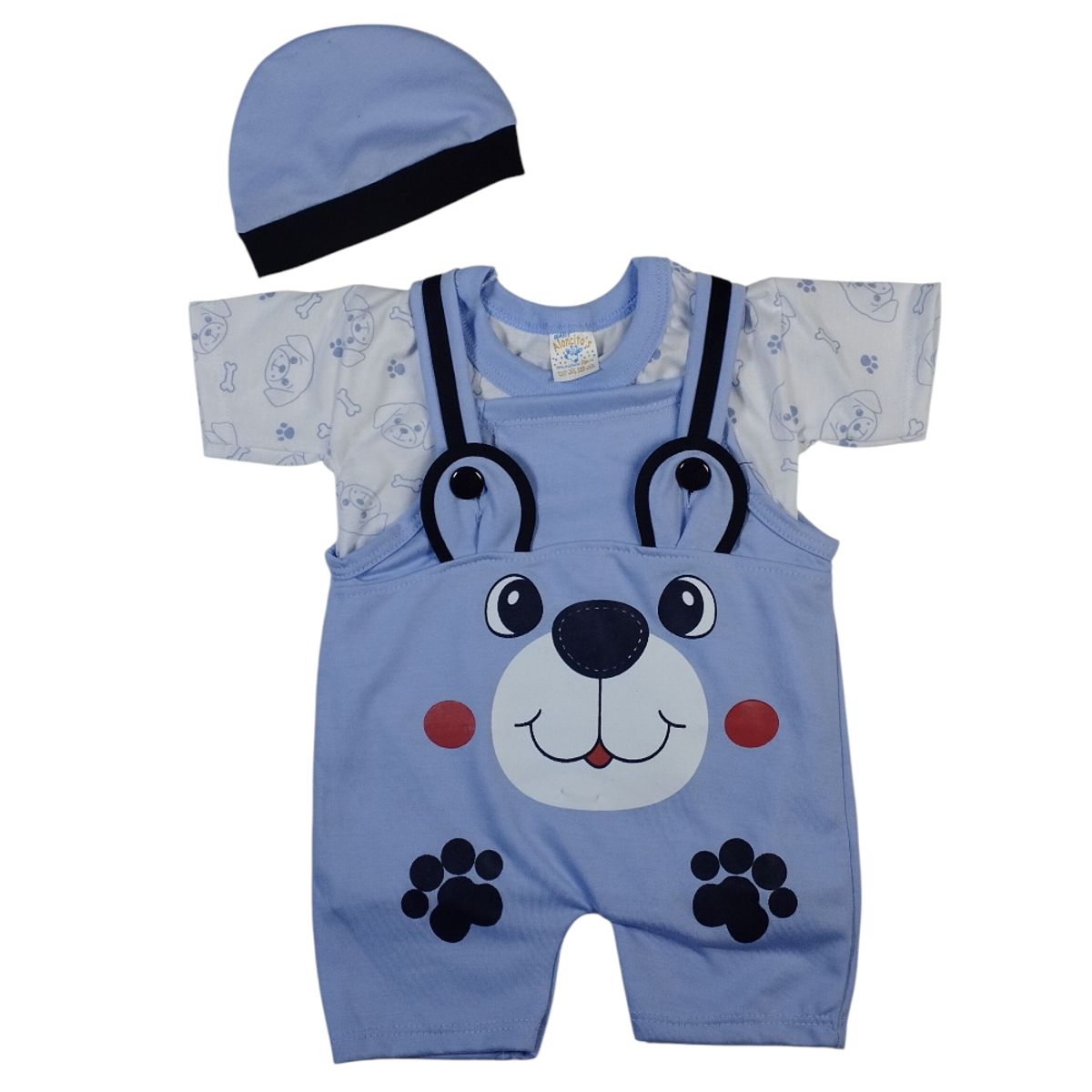 GENERICO - Overol y polo de algodón de perrito para bebés