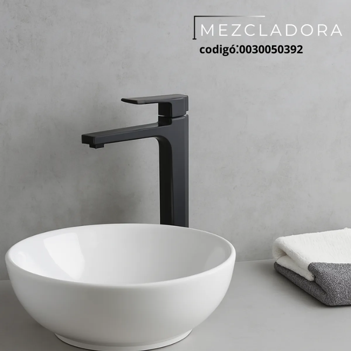 FRATELLI - MEZCLADORA MONOCOMANDO DE LAVATORIO ALTO TORINO BRONCE NEGRO