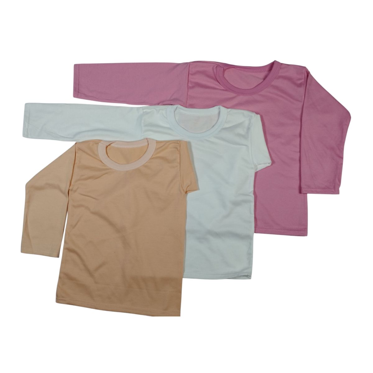 GENERICO - Pack x3 polos manga larga de algodón talla 2