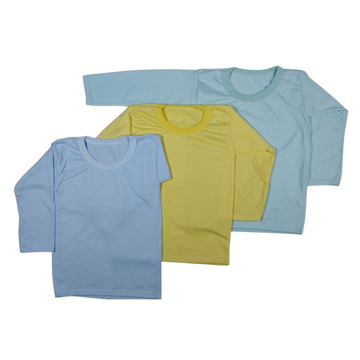 GENERICO - Pack x3 polos manga larga de algodón talla 2