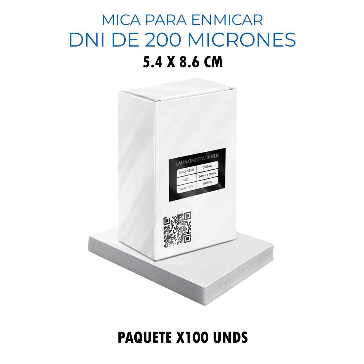 GENERICO - Mica para Enmicadora DNI 54 x 86cm 200 Micrones x100