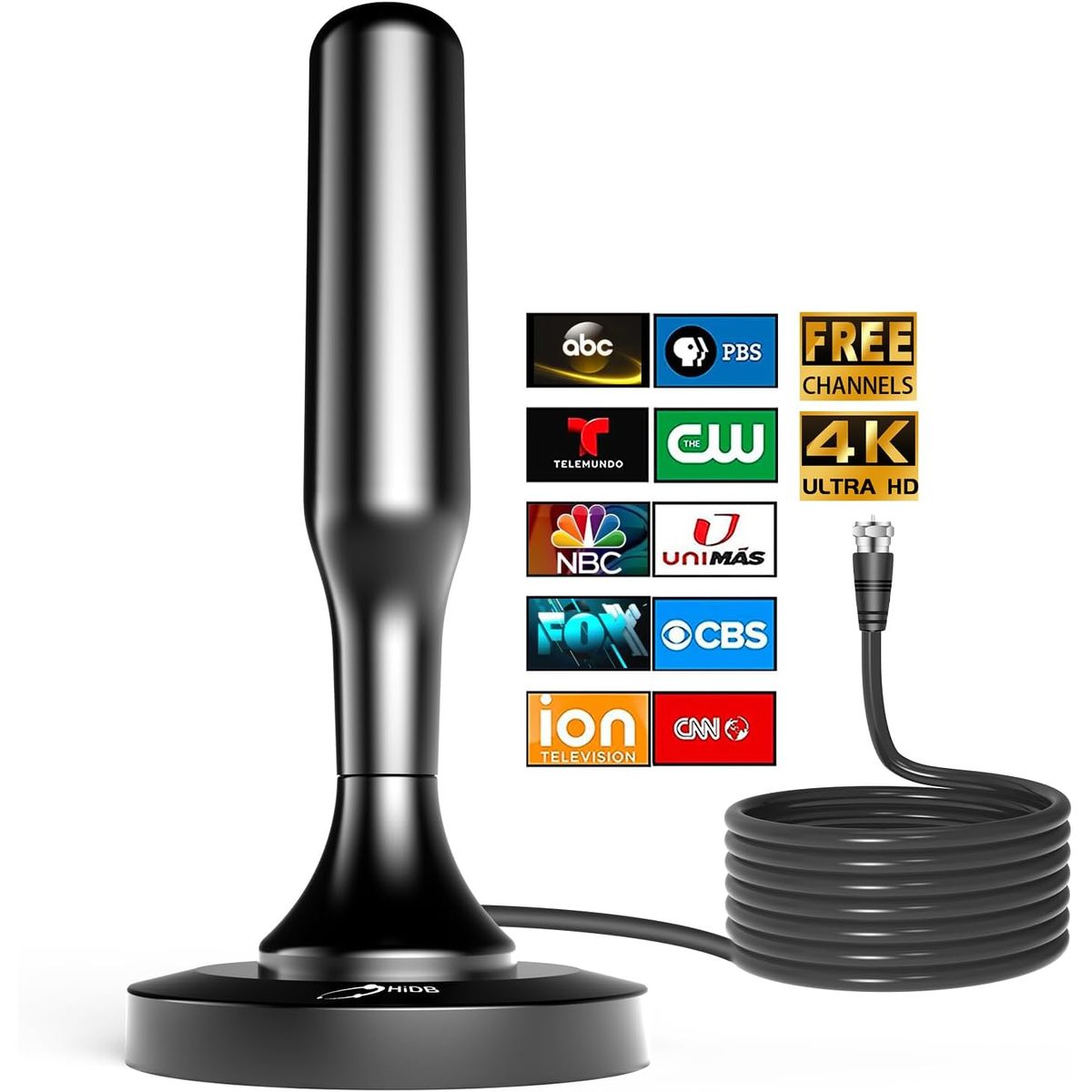 GENERICO - ANTENA TV DIGITAL 4K FHD SEÑAL AMPLIFICADA 5 mts