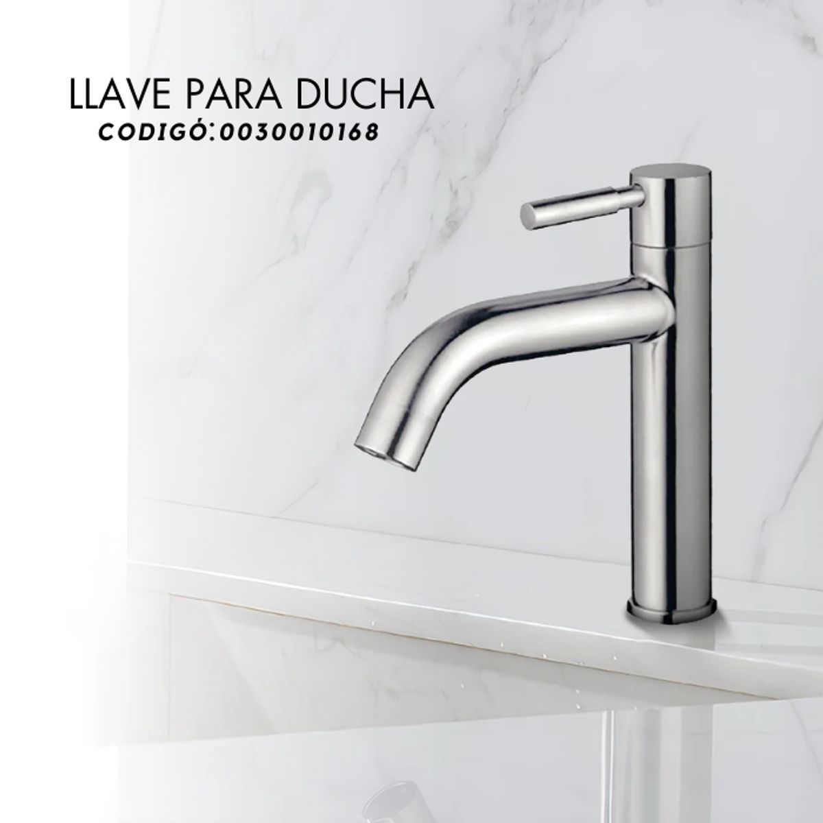 FRATELLI - LLAVE MINIMALISTA PARA LAVATORIO BAJO SATIN