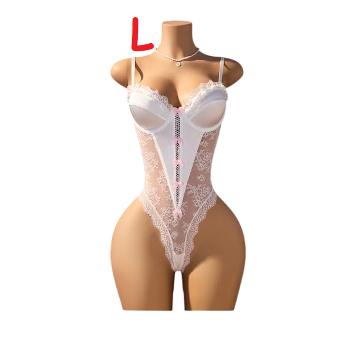 GENERICO - BODY LENCERIA SEXY DE ENCAJE L