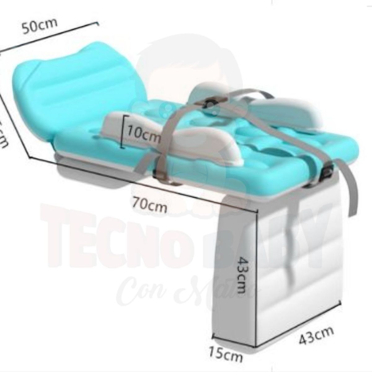 TECNOBABY CON MATEO - Cama de avión inflable para bebés y niños