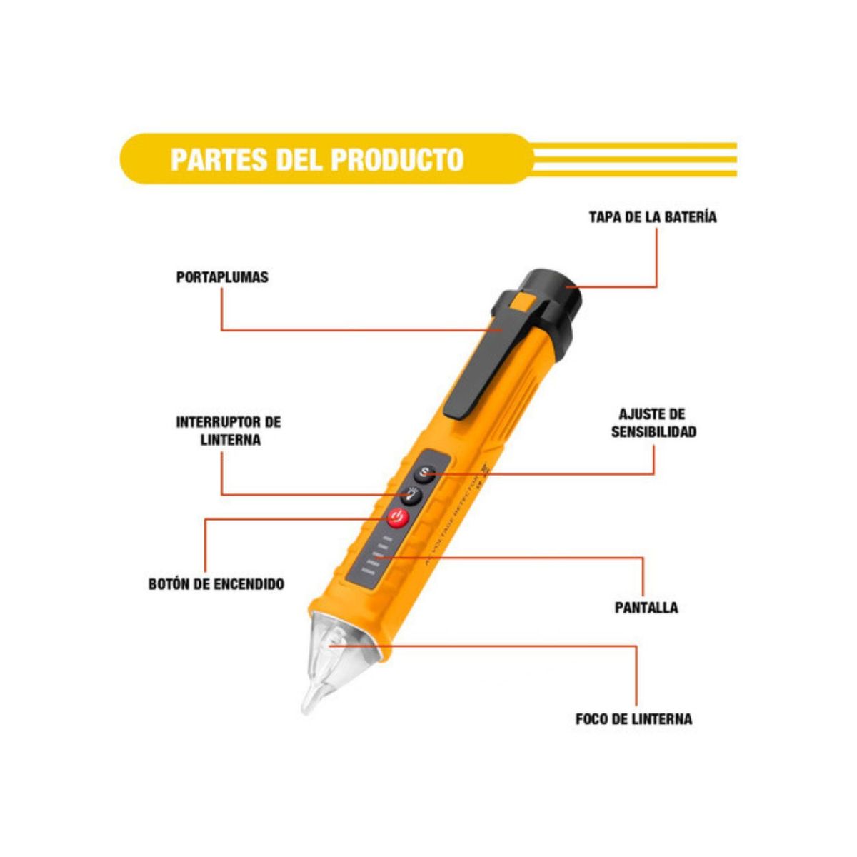GENERICO - Detector Lapiz De Voltaje Probador De Corriente