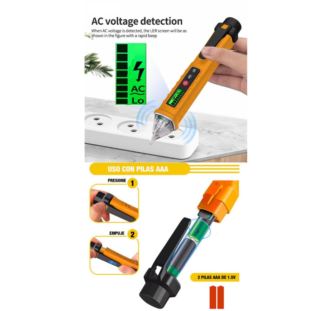 GENERICO - Detector Lapiz De Voltaje Probador De Corriente