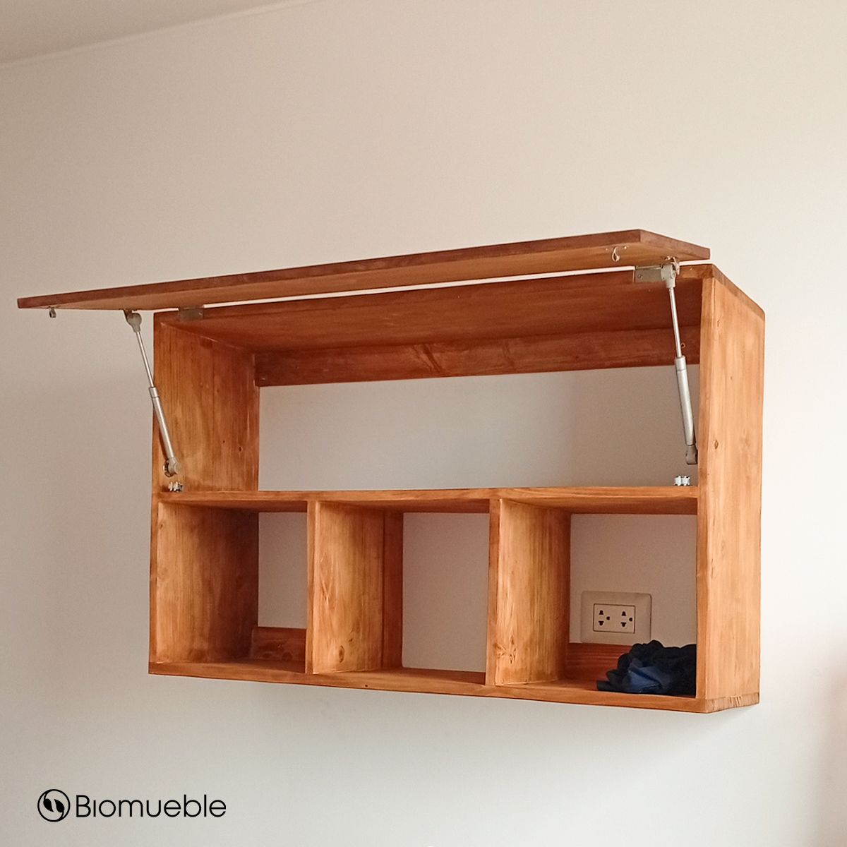 GENERICO - Organizador de Pared Siena  Madera Reciclada - Color Cedro