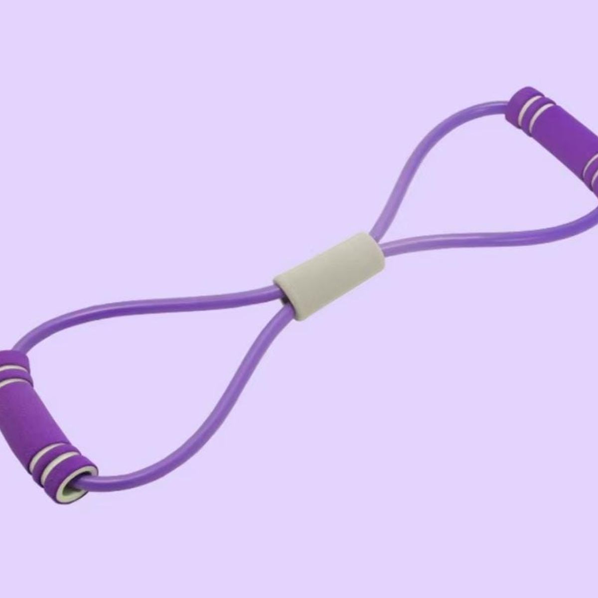 MORITA BAG STORE - BANDAS DE RESITENCIA 8 HILOS CON MANGOS DE ESPUMA YOGA COLOR MORADO