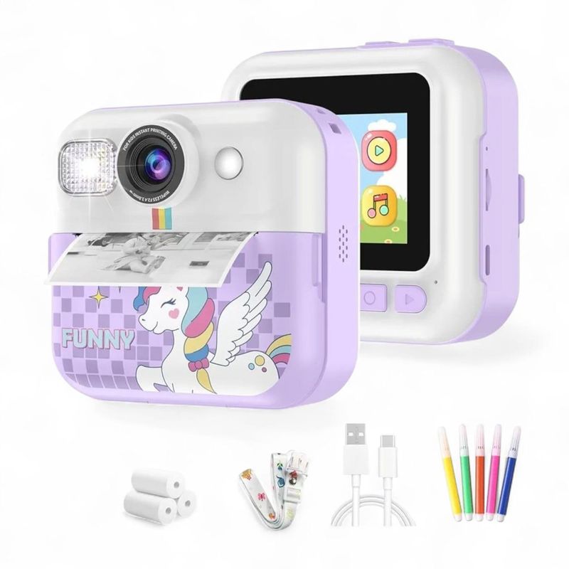GENERICO - Mini Cámara Instantánea Infantil con Impresora Térmica