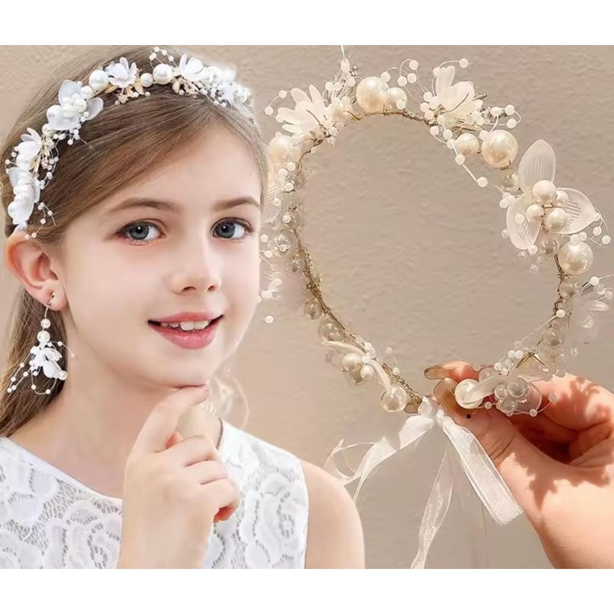 GENERICO - Corona Vincha Primera Comunión Bautizo