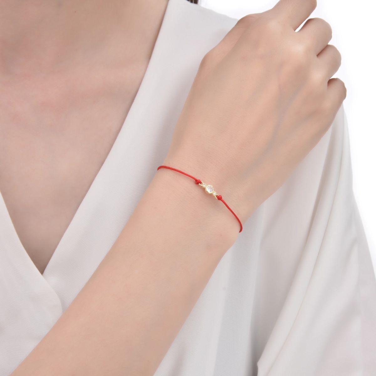 SANTORAL - Pulsera Punto de Luz - Hilo y Plata