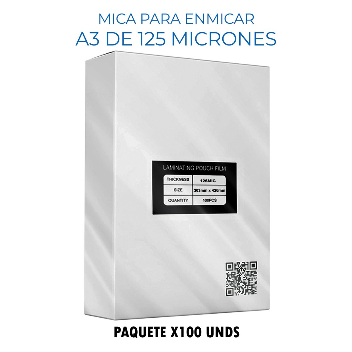 GENERICO - Mica para Enmicadora A3 de 125 Micrones x100