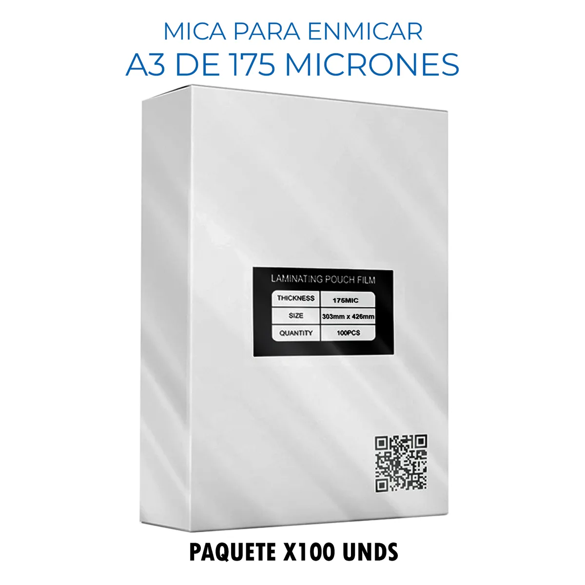 GENERICO - Mica para Enmicadora A3 de 175 Micrones x100