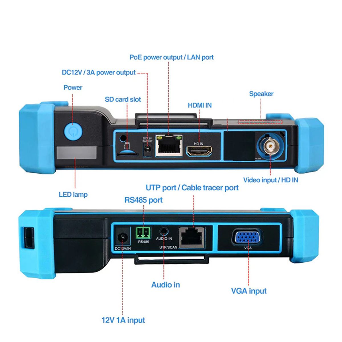 NOYAFA - Probador Cámaras IP y CCTV Noyafa NF-IPC715 54 FHD PoE Test RJ45 HDMI