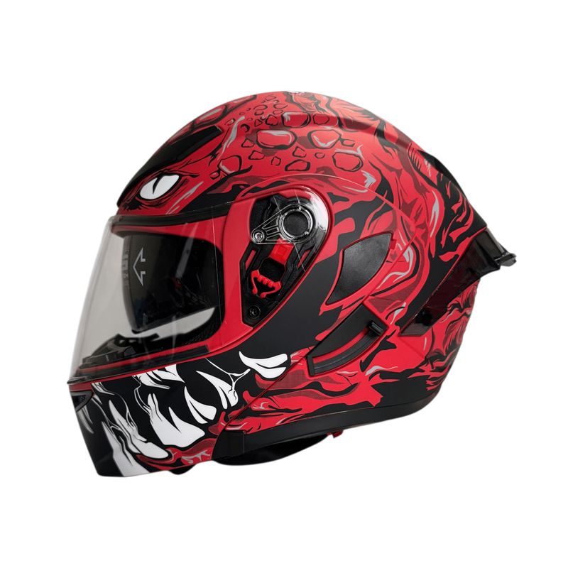 GENERICO - CASCO PARA MOTO ABATIBLE XTREME ROJO XL