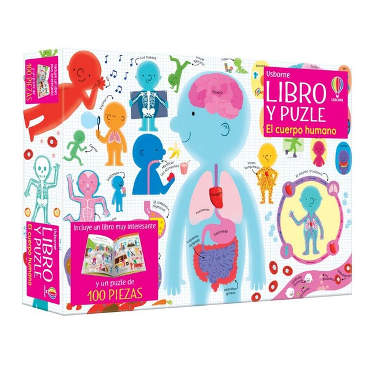 GENERICO - CUERPO HUMANO LIBRO Y PUZLE 100 piezas
