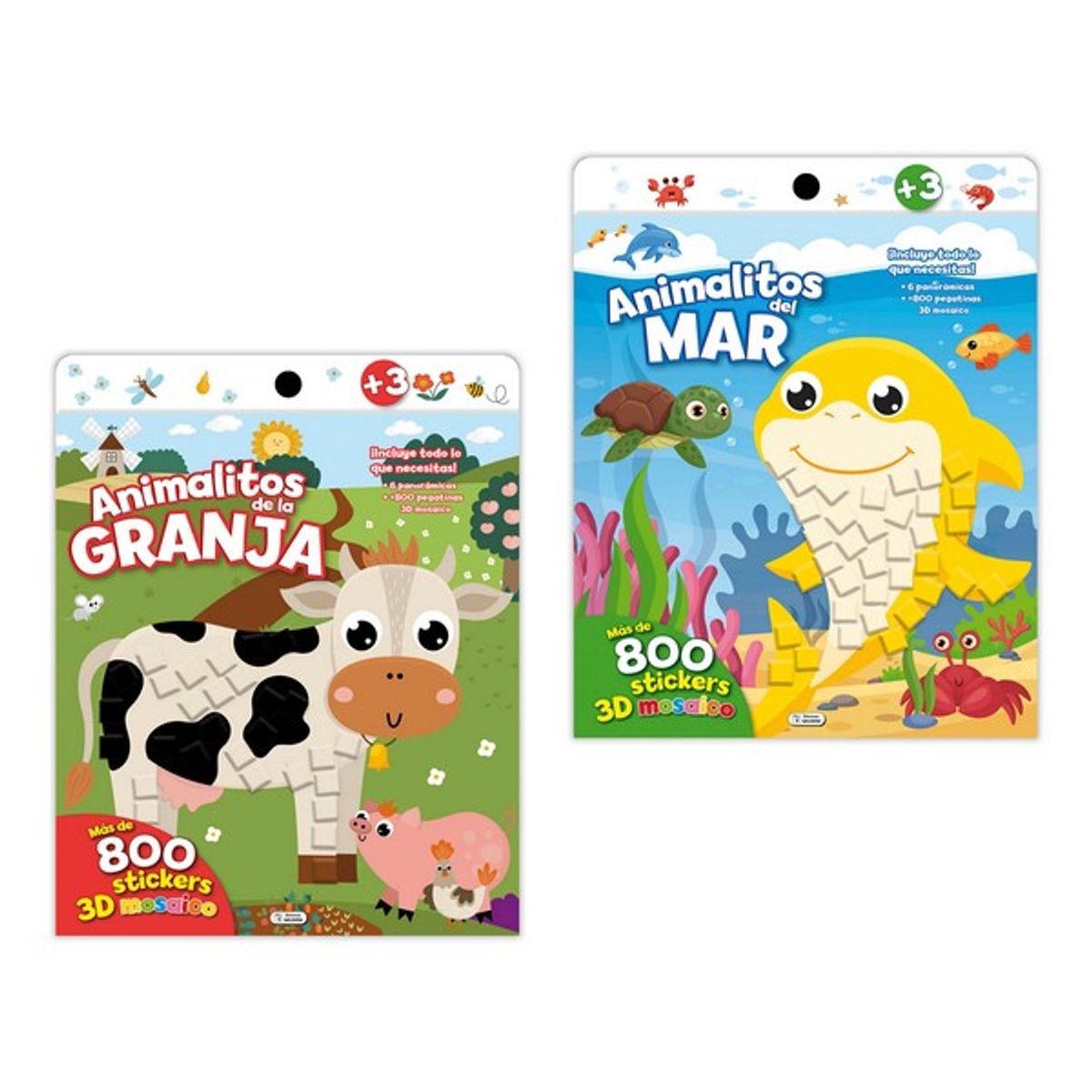 GENERICO - libro COLECCION MOSAICO STICKER mODELO GRANJA