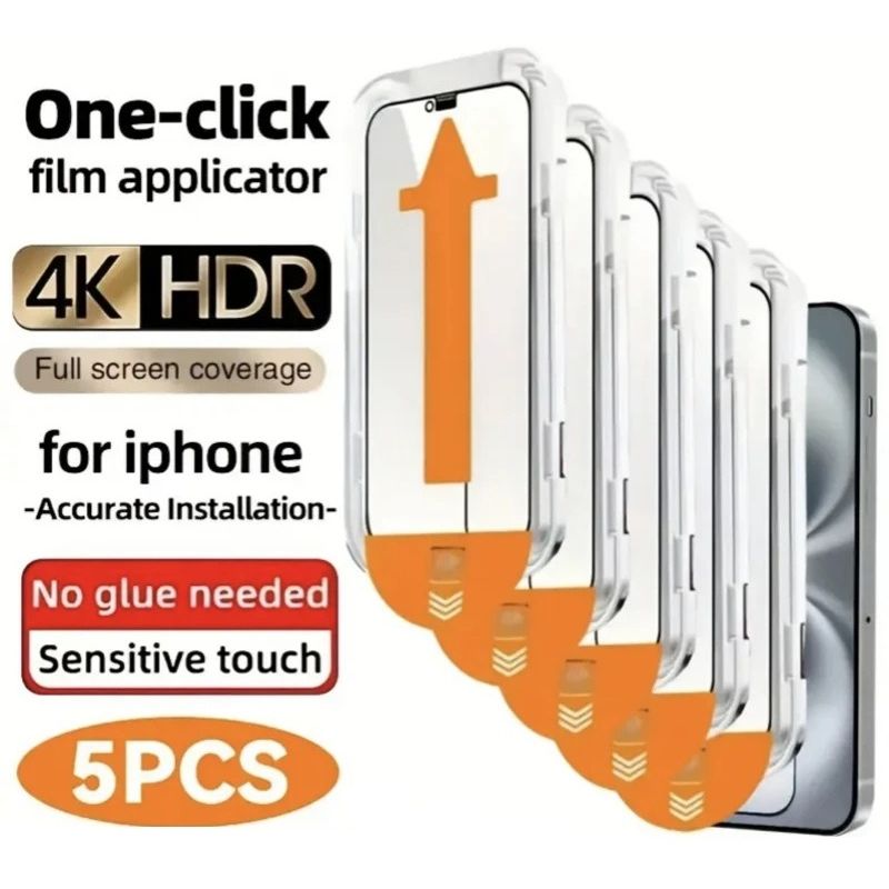 GENERICO - Protector de Pantalla 4K de Cristal Templado para iPhone 16 Pro Max