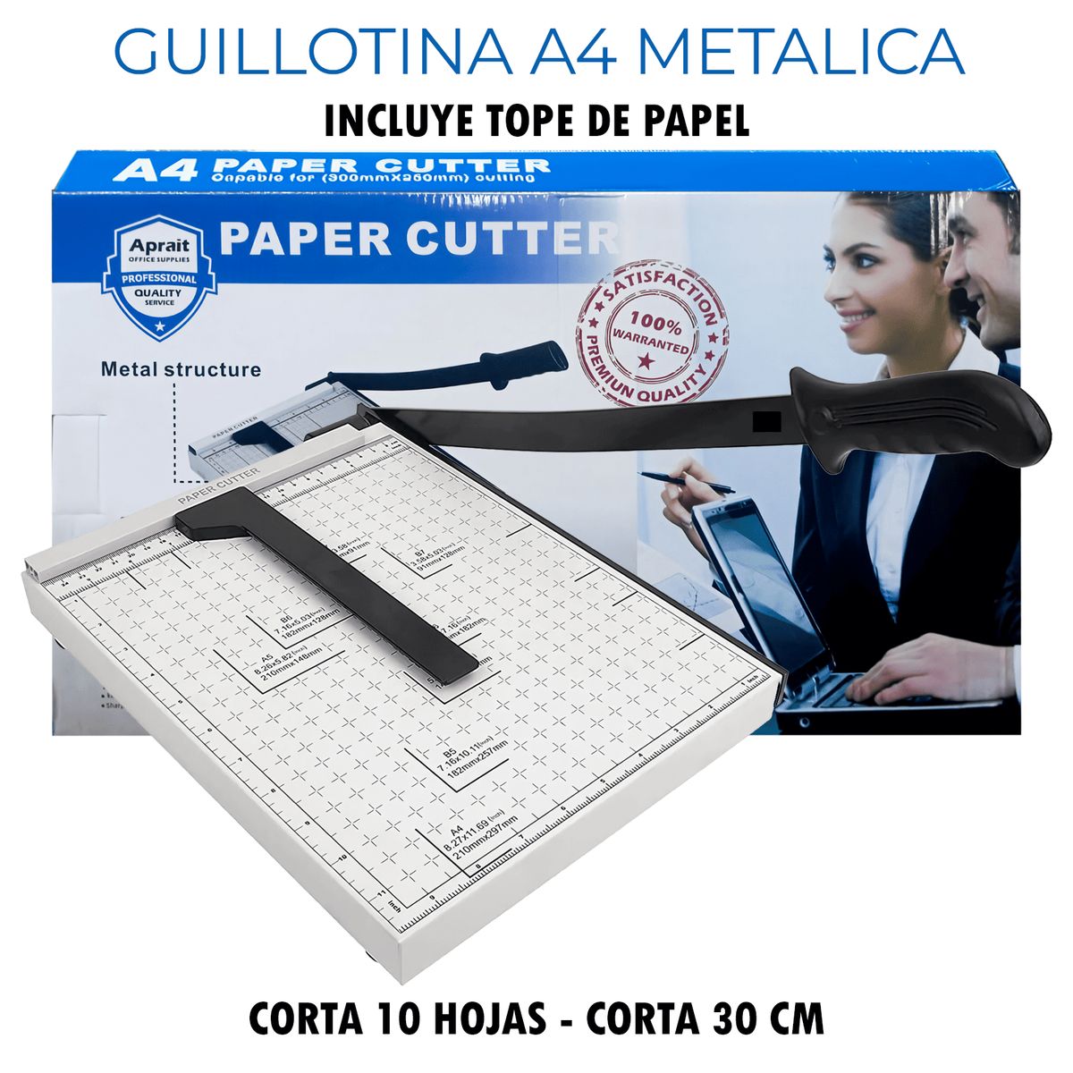 GENERICO - Guillotina de Papel A4 (Corta 10 Hojas)