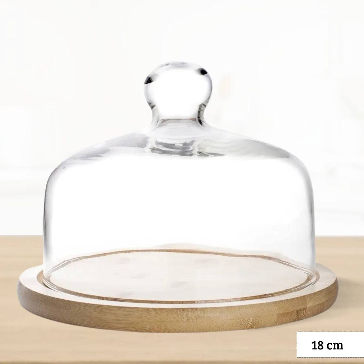 Quesera de Vidrio con Base de Madera, marca Ichimatsu - Foto Principal
