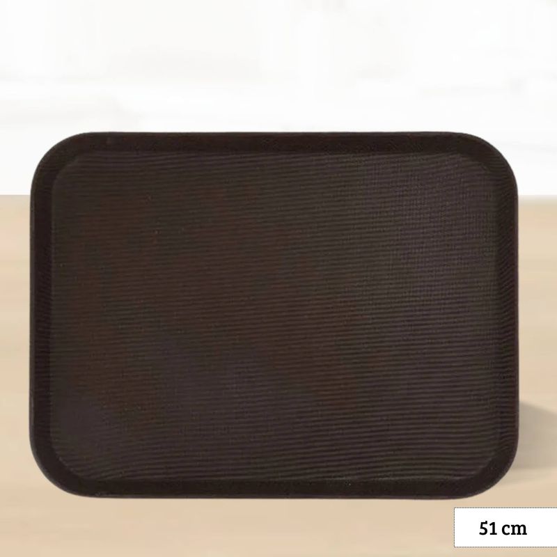 ICHIMATSU - Azafate Antideslizante Cuadrado 51 cm Marron