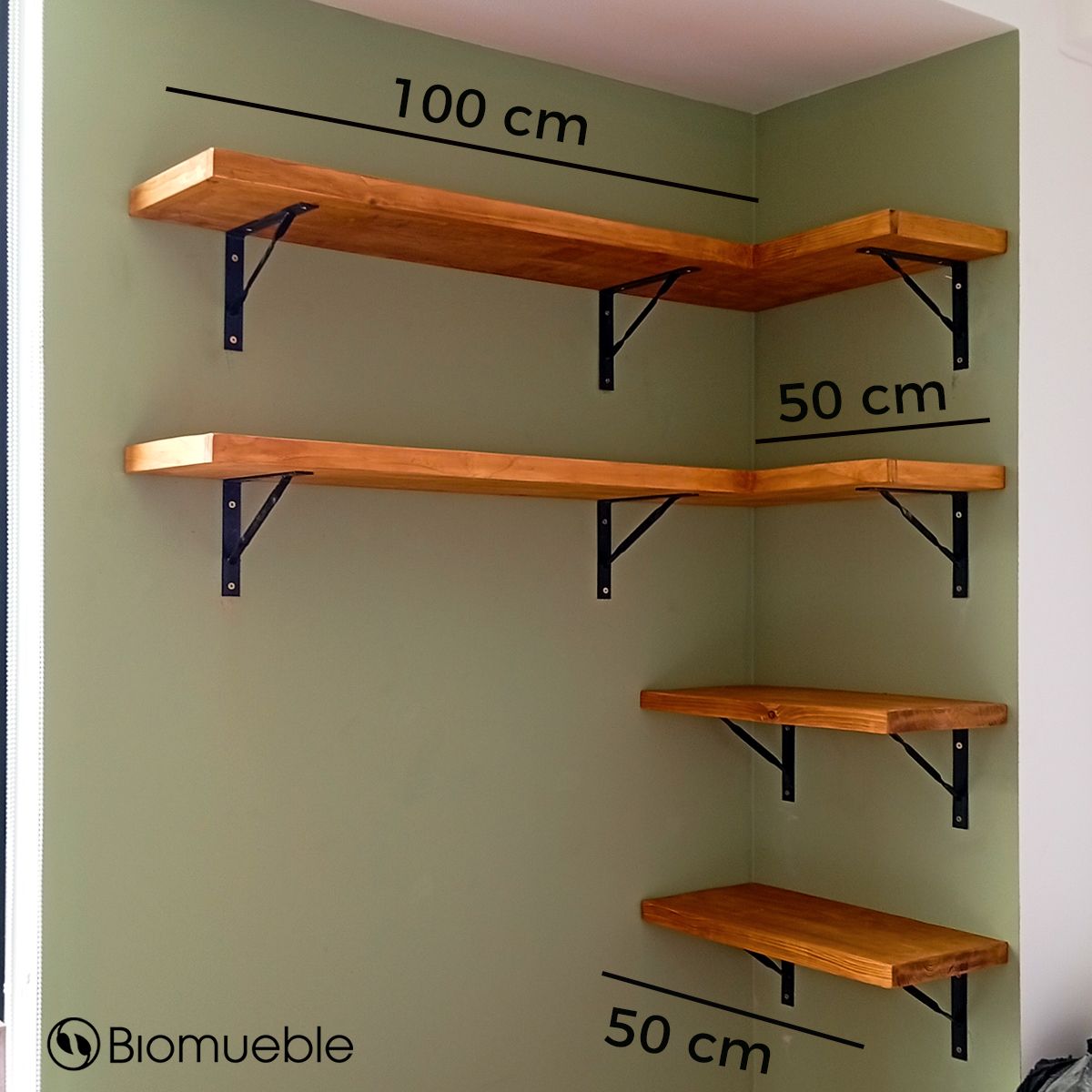 GENERICO - Set de Repisas Esquinero Ecopalets