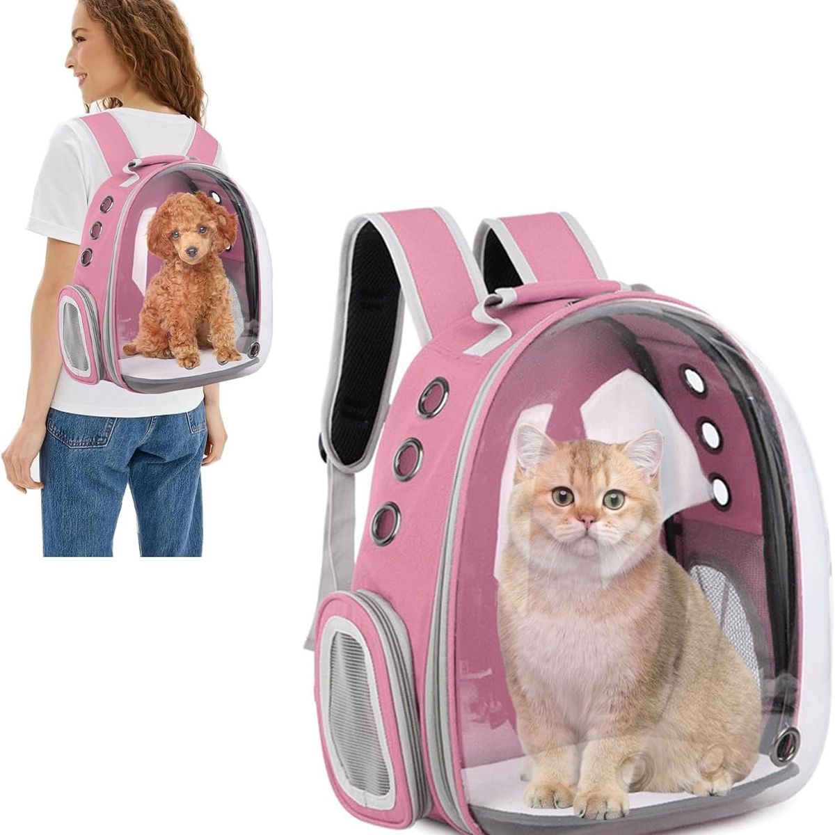 GENERICO - Mochila Portátil para Transportar Gato y Perro Pequeño