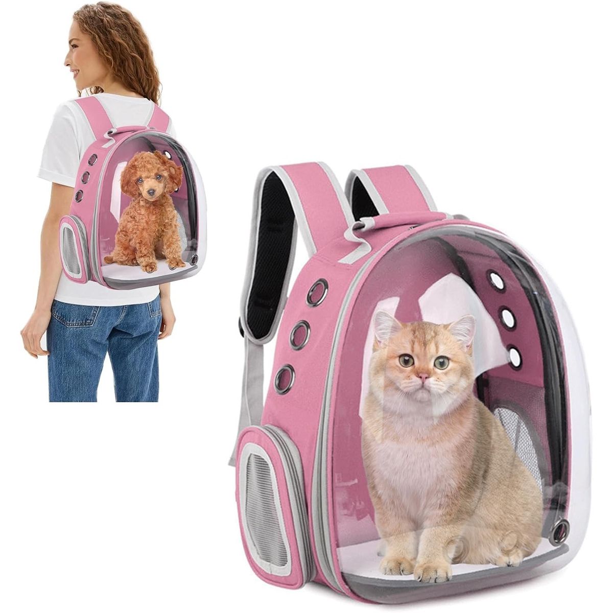 GENERICO - Mochila Portátil para Transportar Gato y Perro Pequeño