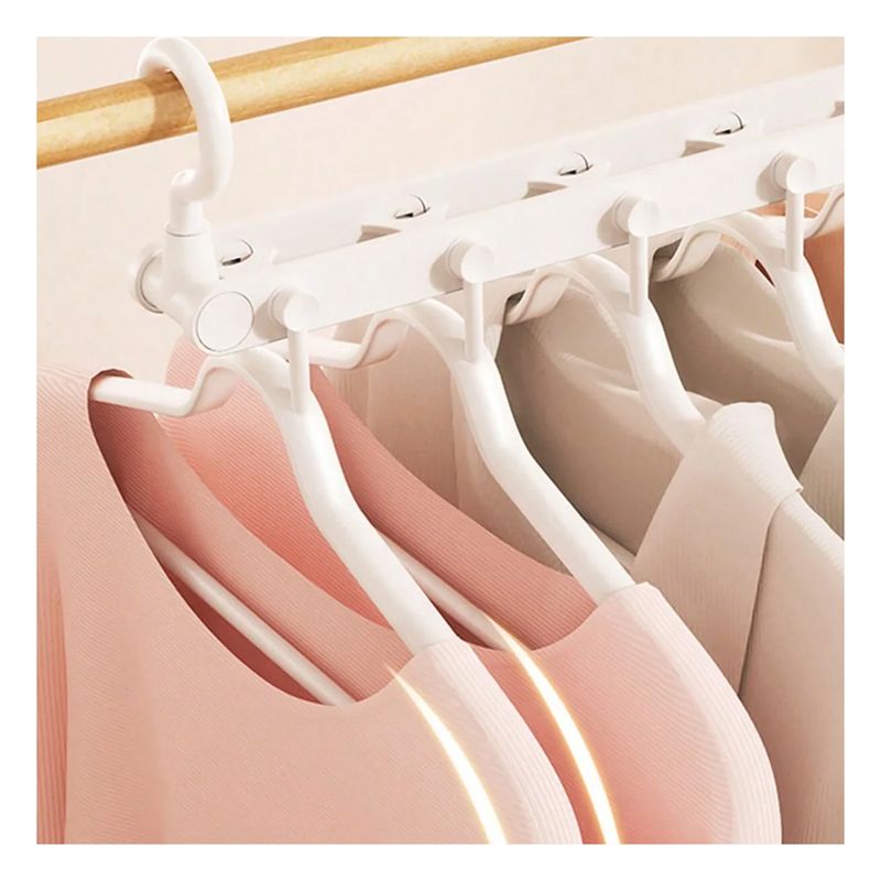 GENERICO - Pack4 Colgador Organizador en Tono Blanco Y+Regalo Stickers