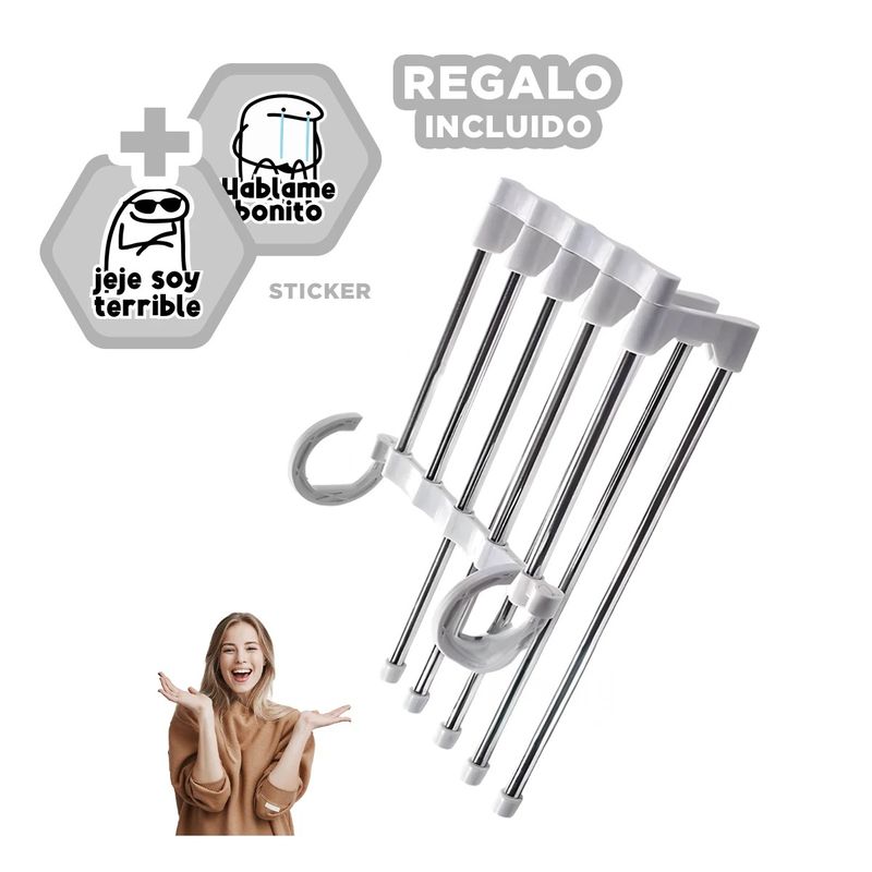 GENERICO - Pack12 Colgador Compatible en Blanco Y+Regalo Stickers