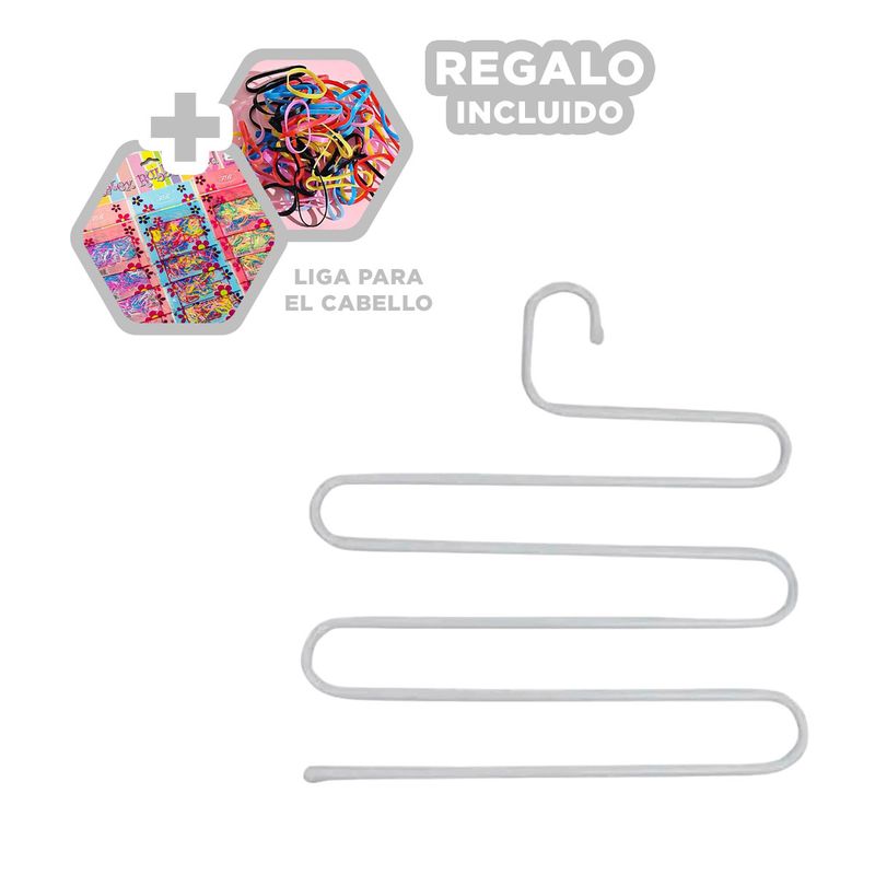 GENERICO - Colgador para Secado de Ropa en Blanco Y+Ligas de Regalo