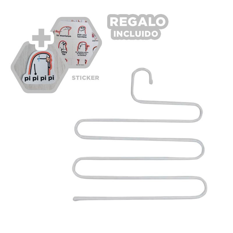 GENERICO - Perchero de Hogar en Color Blanco Y+Regalo Stickers