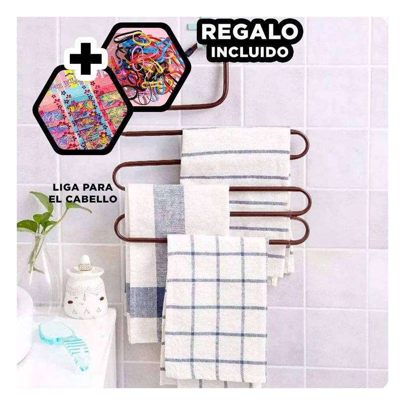 GENERICO - Colgador para Secado de Ropa en Marron Y+Ligas de Regalo