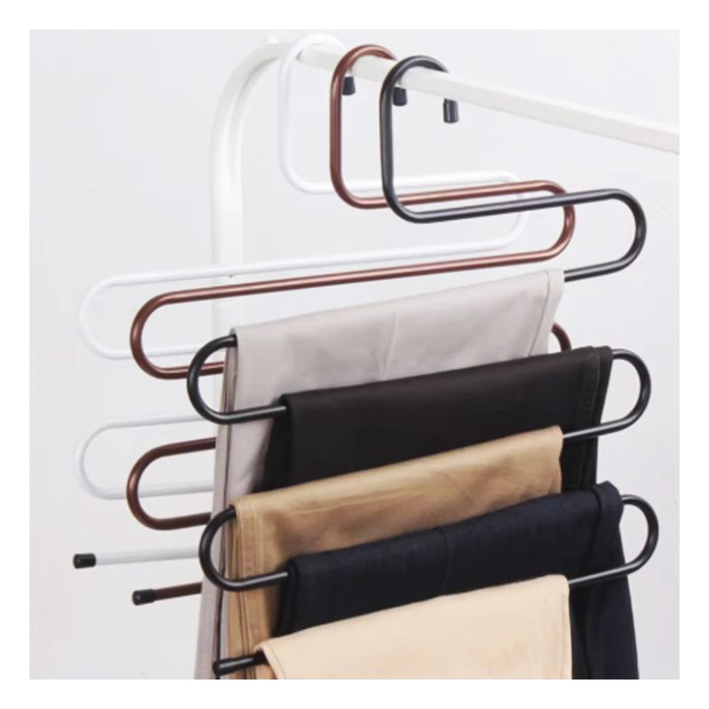 GENERICO - Pack12 Perchero Practico de Colgar Ropa en Color Marron