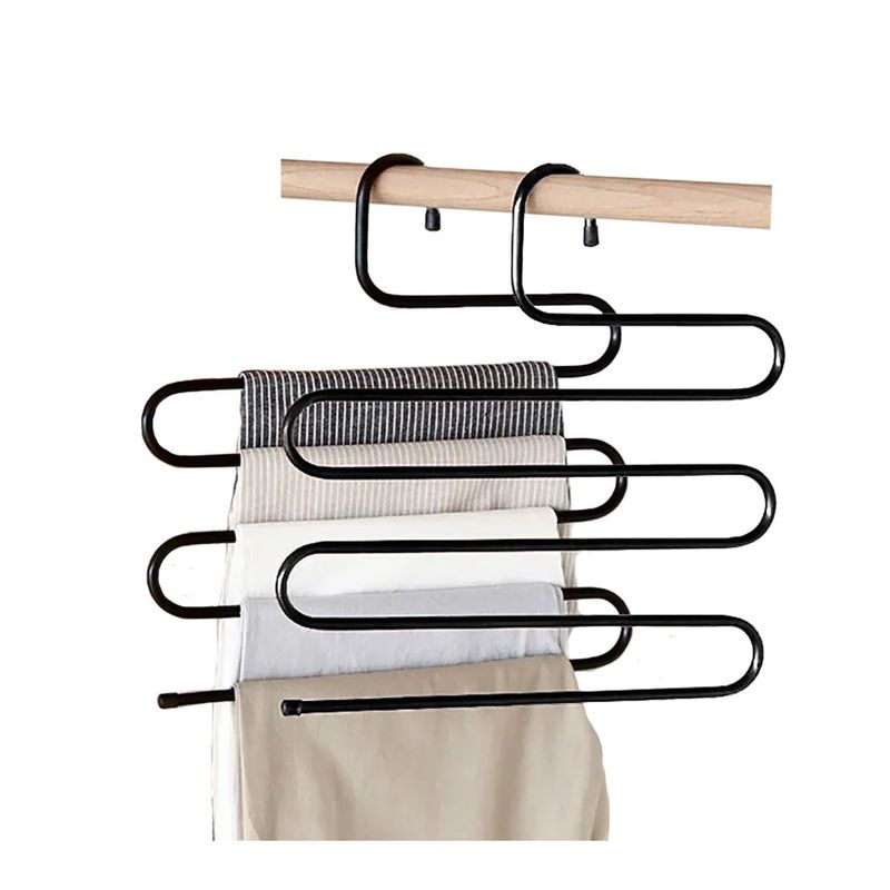GENERICO - Pack2 Perchero Multifuncional para Ropa en Color Negro