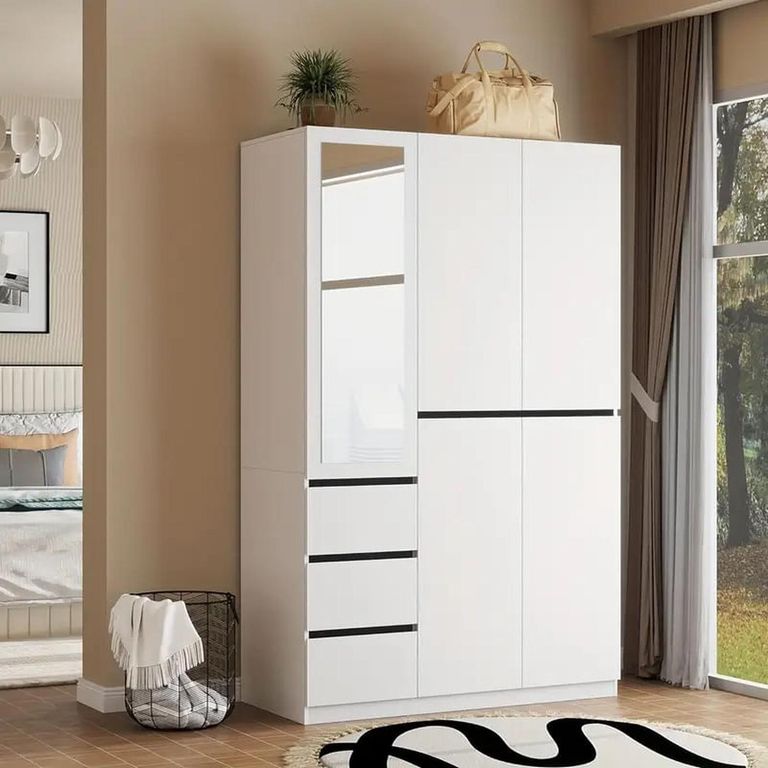 Ropero de Melamina Moderno Blanco 120cm | Sodimac Perú