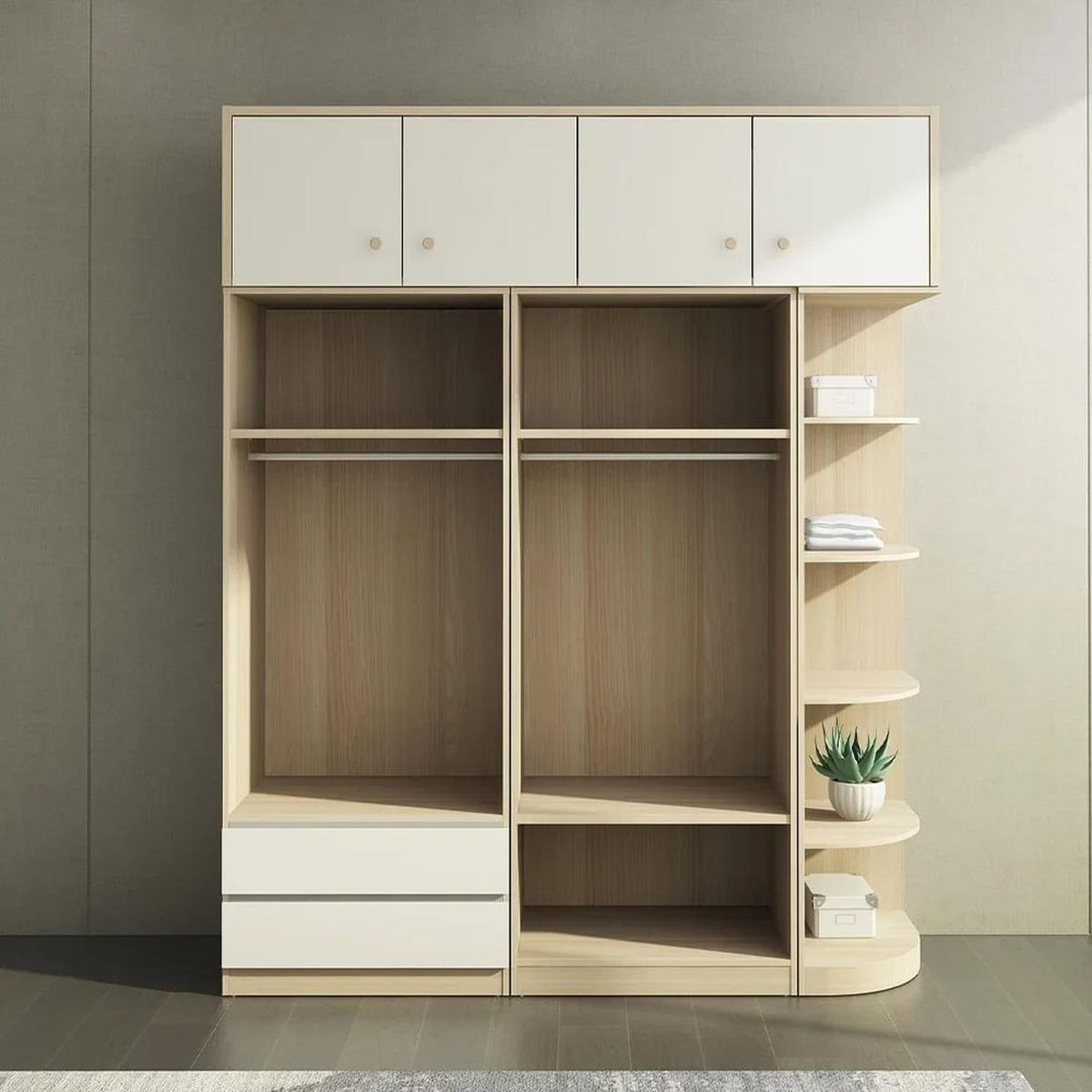 MUEBLES CRISOSTOMO - Ropero Home 200cm Ancho 250cm Alto 60cm Profundidad Muebles Crisostomo