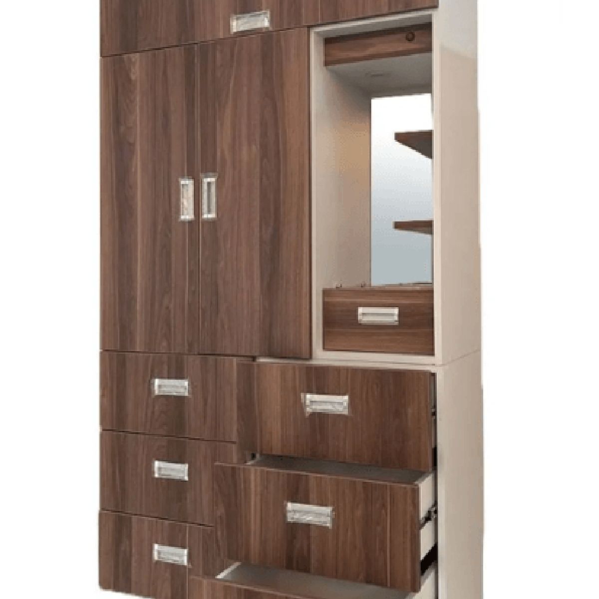 Ropero de Melamina 3 Puertas con Espejo Caramelo, marca MUEBLES CRISOSTOMO - Foto Principal