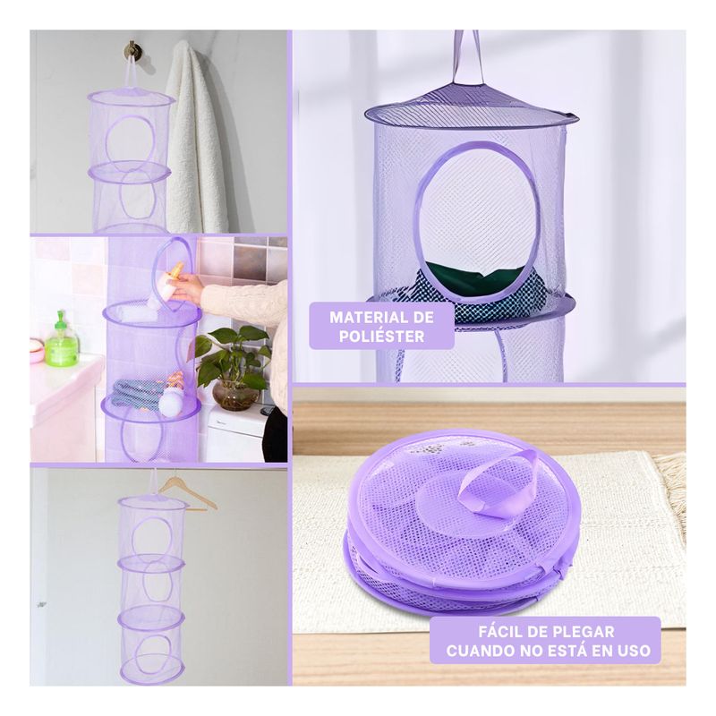 GENERICO - Pack6 Red con Compartimientos en Morado Y+Regalo Stickers