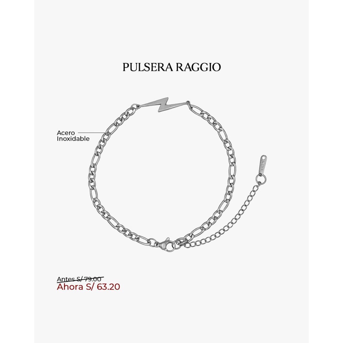 GENERICO - Pulsera Raggio para Hombre